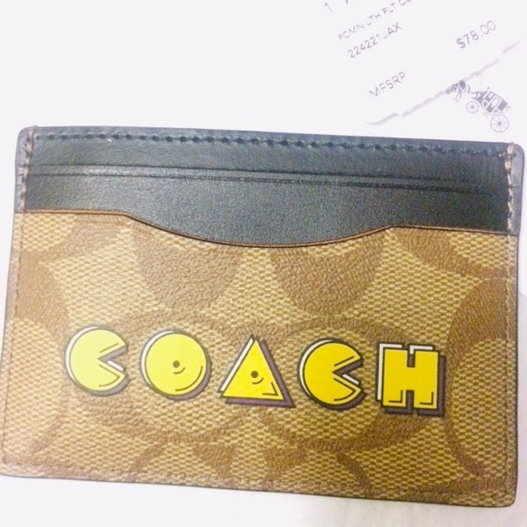 Coach Signature Canvas Card Case - Picture 3 of 5